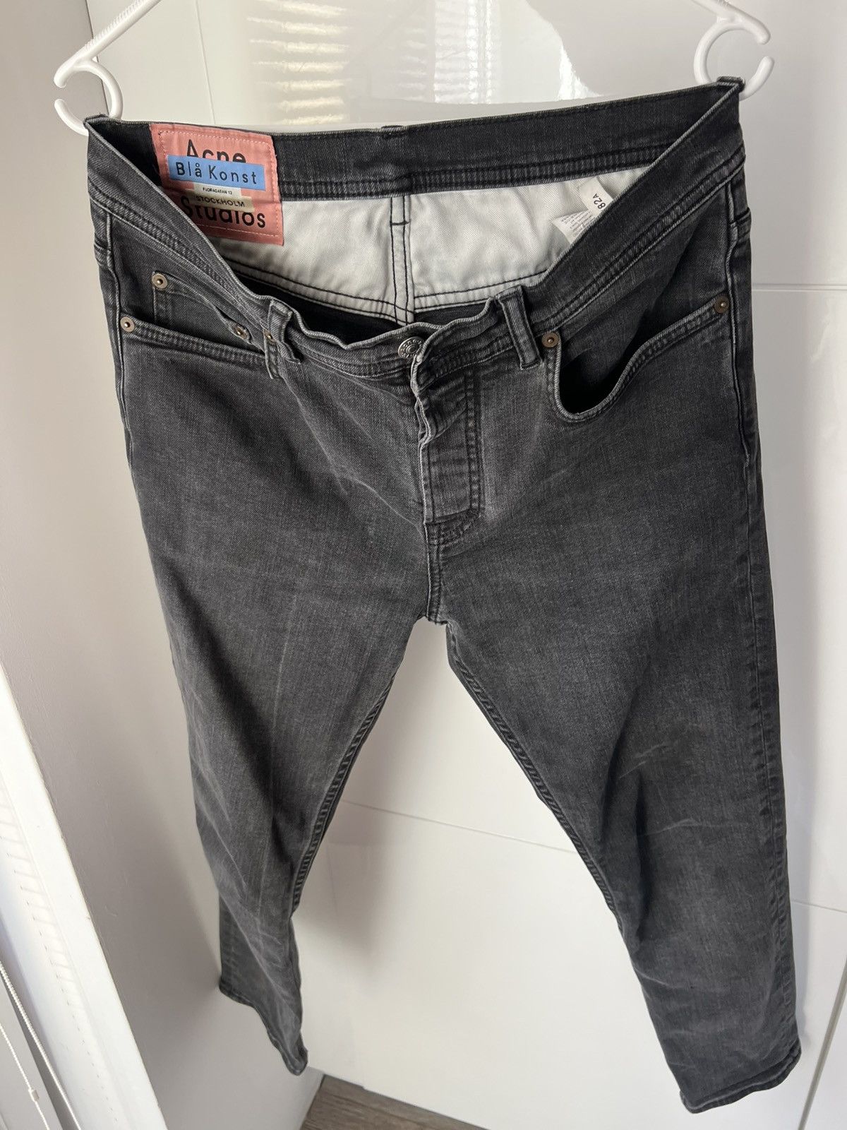 Acne Studios Acne Studios Bla Konst Stockholm River Used Black Men Jeans Size US 32 / EU 48 - 3 Thumbnail