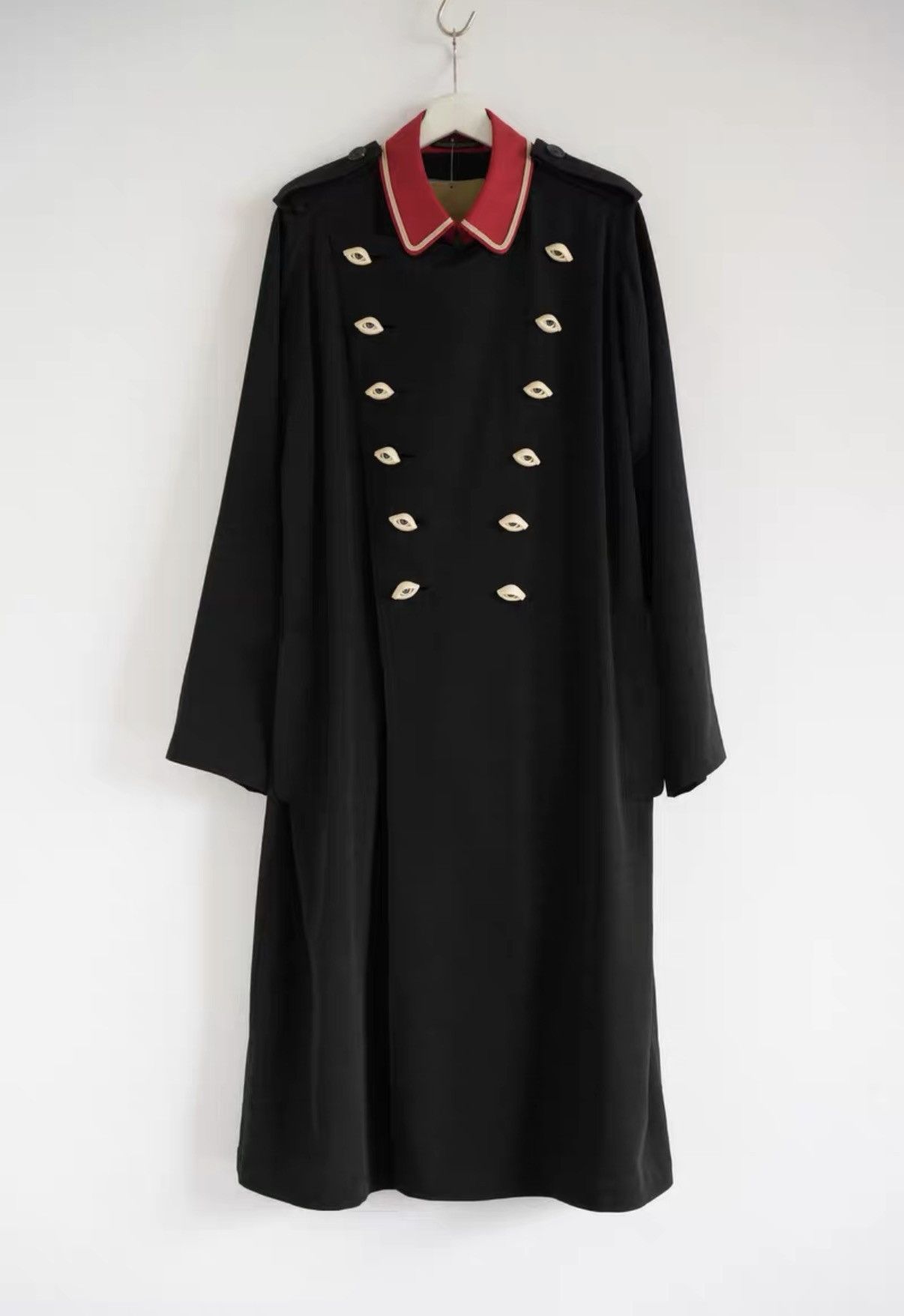 Yohji Yamamoto Yohji Yamamoto 21SS Eyeball Red Collar Napoleon Coat J4 Size US S / EU 44-46 / 1 - 2 Thumbnail