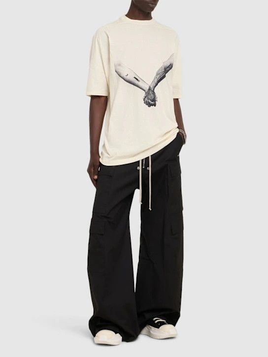 Rick Owens o1lsvrm0425 Jumbo SS Maxi T-Shirt in Natural/Black Size US M / EU 48-50 / 2 - 3 Thumbnail