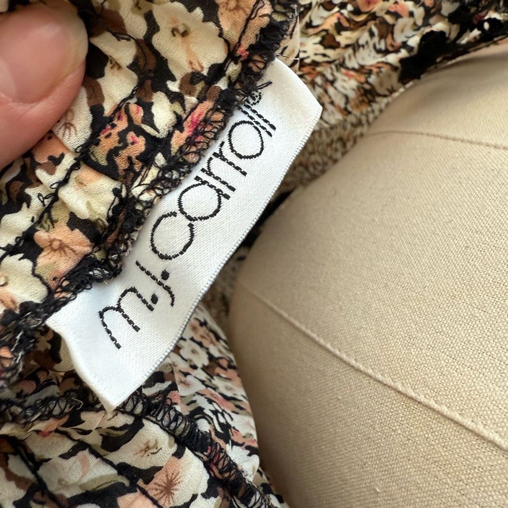 Vintage Vintage 90s MJ Carroll Floral Chiffon Prairie Skirt 1X. XL Size 35" - 4 Thumbnail
