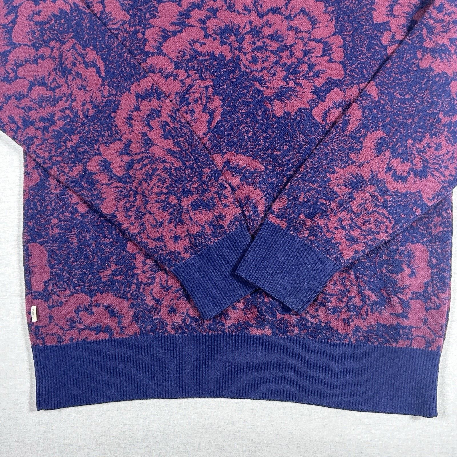 Obey Obey Propaganda Floral Jacquard Sweater Blue Burgundy Large Size US L / EU 52-54 / 3 - 7 Thumbnail