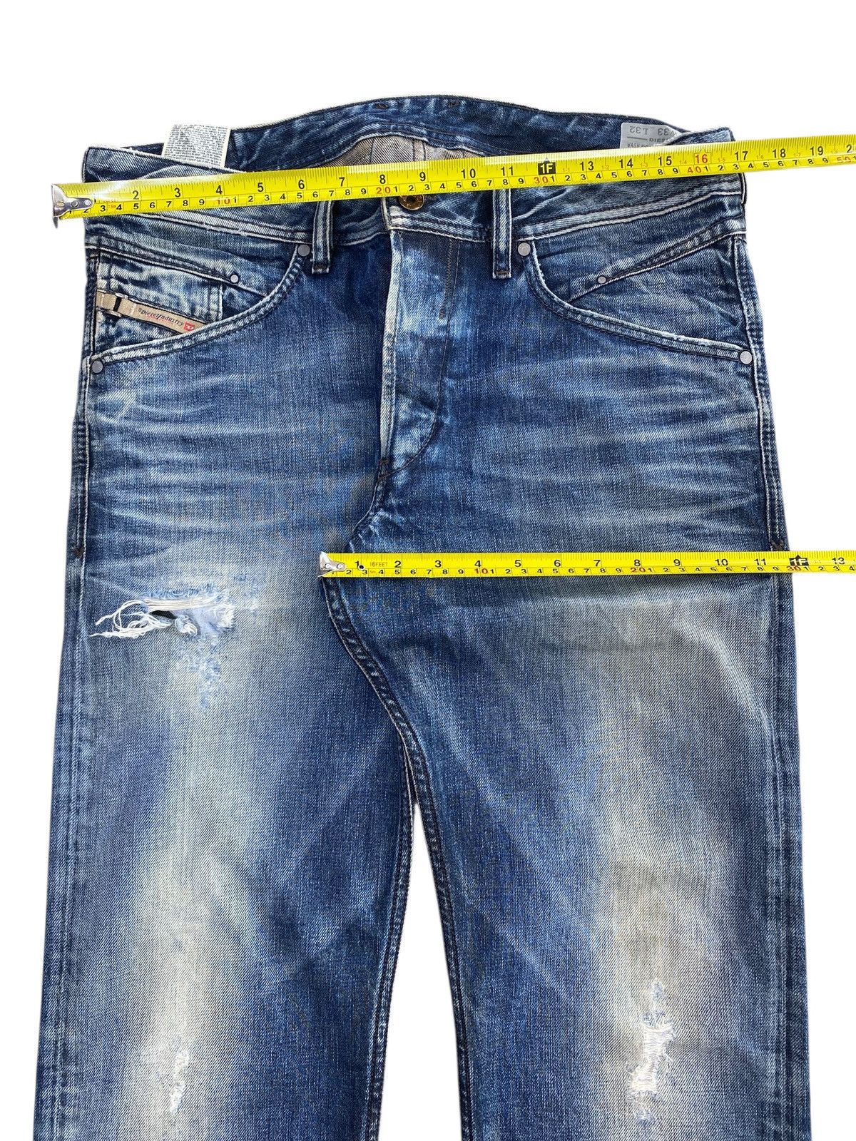 Diesel Diesel Whiskers Faded Wash Style Ripped Jeans Size US 34 / EU 50 - 5 Thumbnail