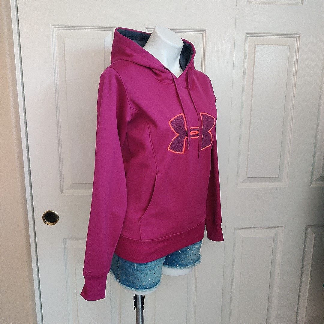 Under Armour Storm ColdGear semi-fitted fleece lined hoodie sz S Size S / US 4 / IT 40 - 3 Thumbnail