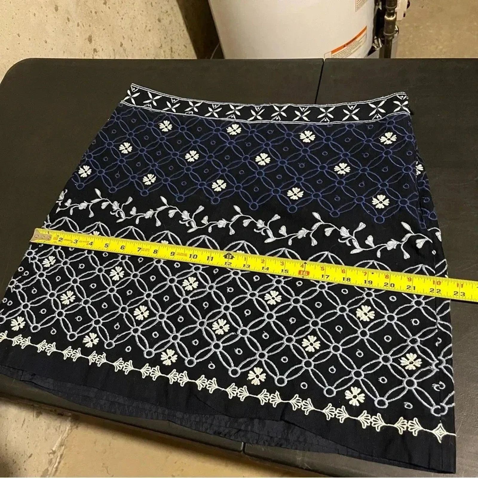 Loft Loft Embroidered Floral Geometric Mini Skirt Size 14 Lined Size 36" / US 14 / IT 50 - 12 Thumbnail