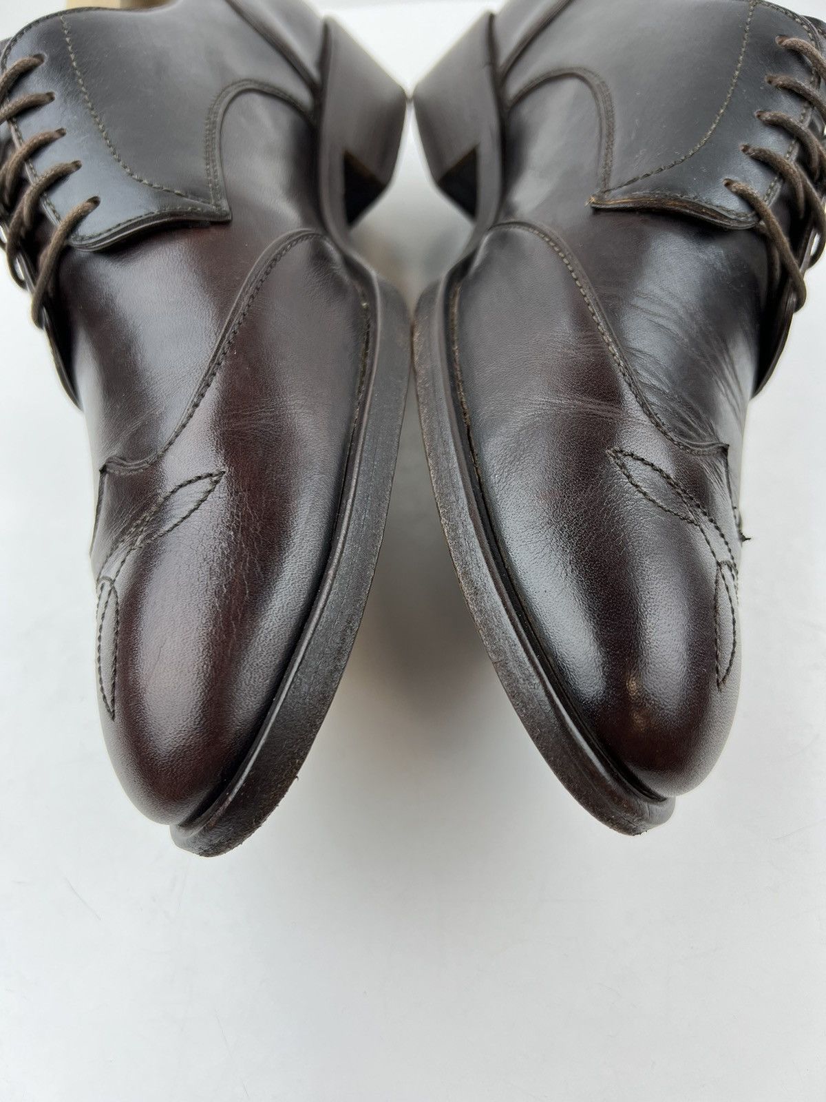 Fendi FENDI Derby Leather Shoes Lace Up Wingtip Logo Brown Men’s Size US 8 / EU 41 - 10 Thumbnail