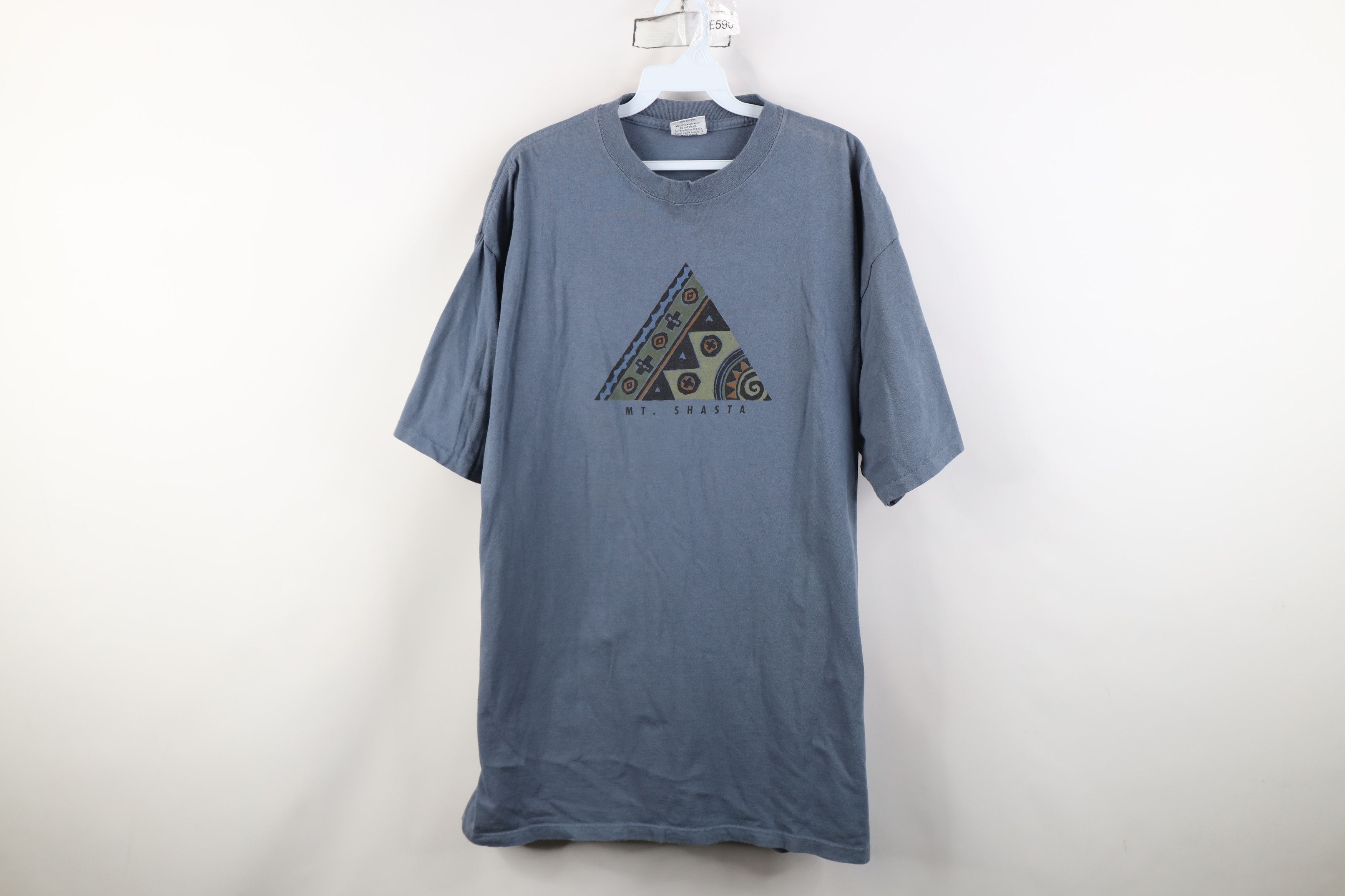 Vintage Vintage 90s Streetwear Shasta Hiking Abstract T-Shirt Size US L / EU 52-54 / 3 - 1 Thumbnail