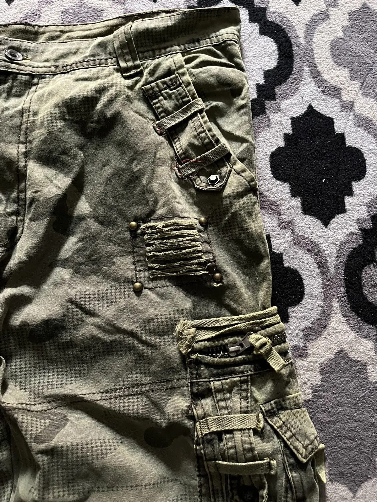 PPFM Japanese unknwn cargo camo streetwear pants Size US 33 - 5 Thumbnail