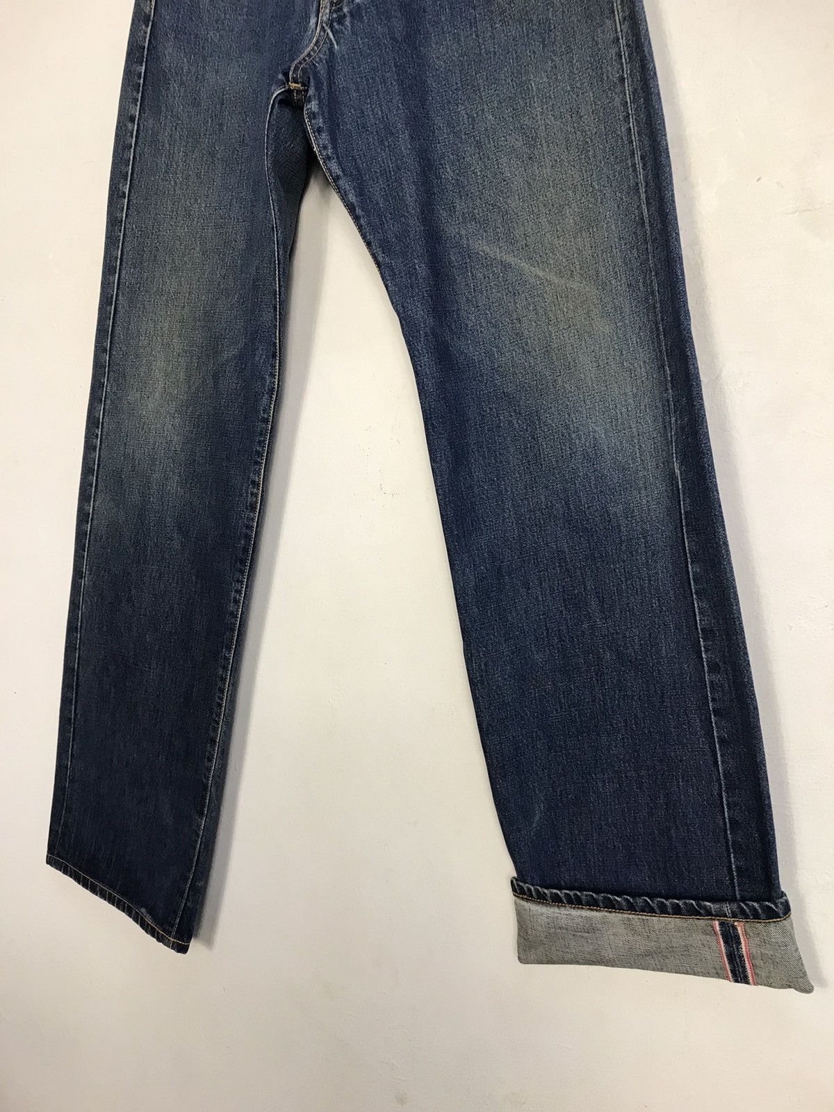 Edwin × Vintage Vintage Edwin 505 Selvedge Distressed Denim Jeans Size US 30 / EU 46 - 5 Thumbnail
