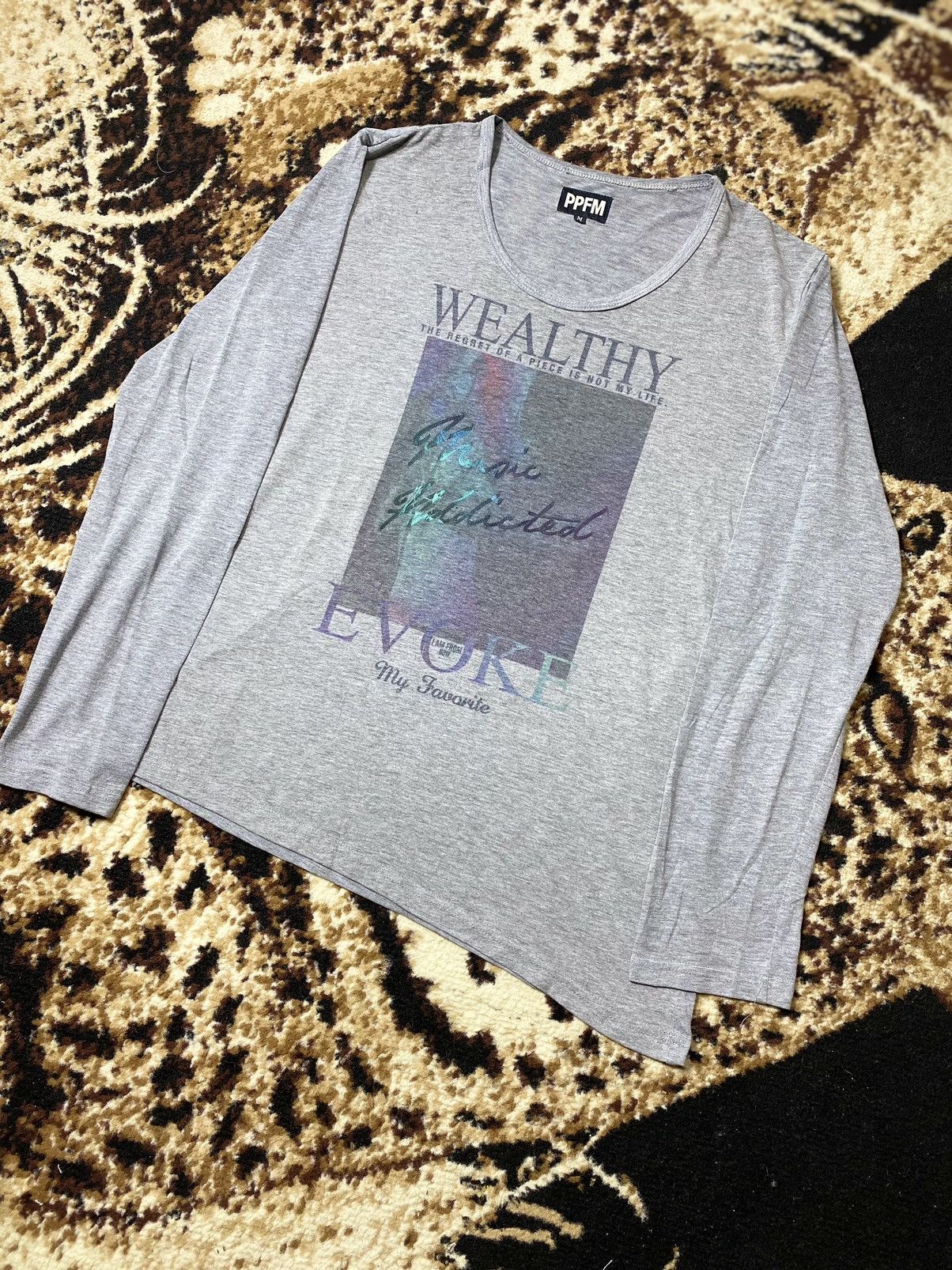 image of Ppfm Wealthy Evoke Longsleeve Shirt in Grey, Men's (Size Medium)
