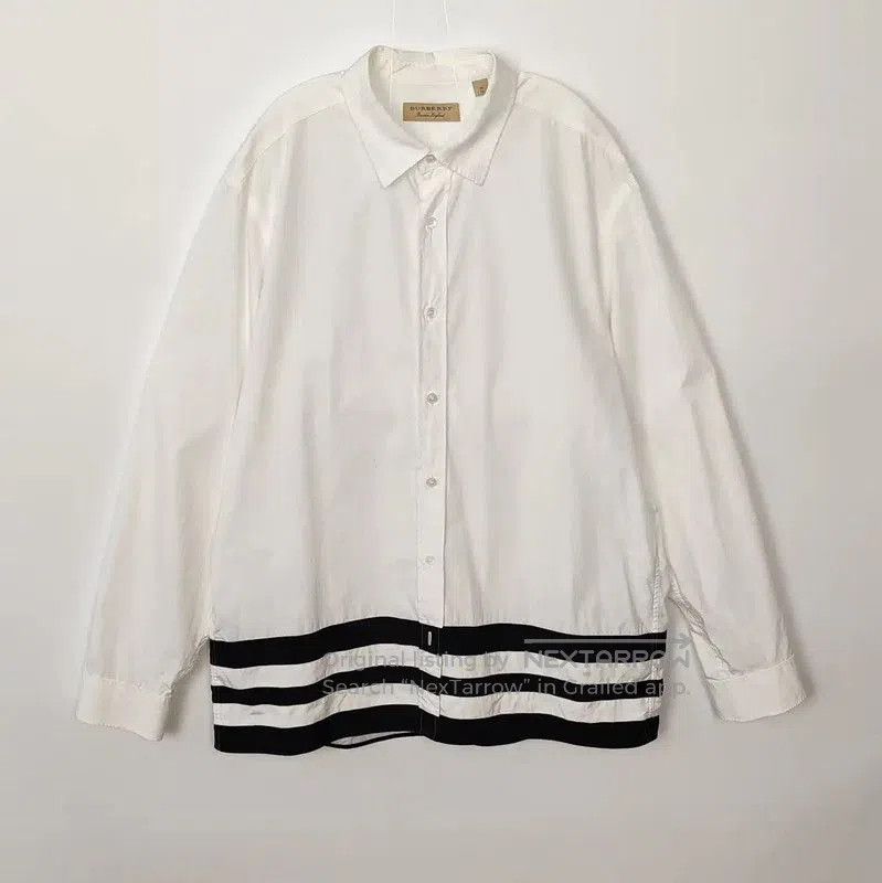 Burberry Burberry White Cotton Long Sleeve Shirt. Size US XL / EU 56 / 4 - 1 Thumbnail