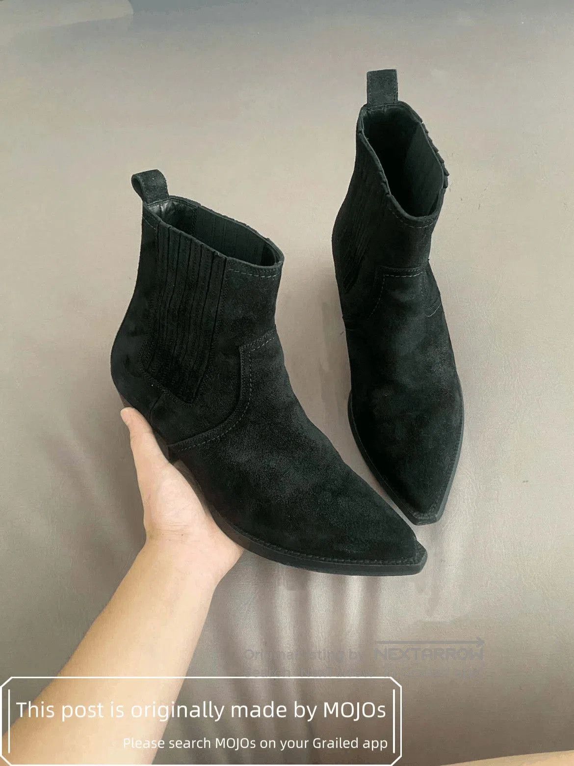 Saint Laurent Paris Sz 40 Saint Laurent Paris Western Suede Chelsea Boots mojos Size US 7 / EU 40 - 1 Thumbnail