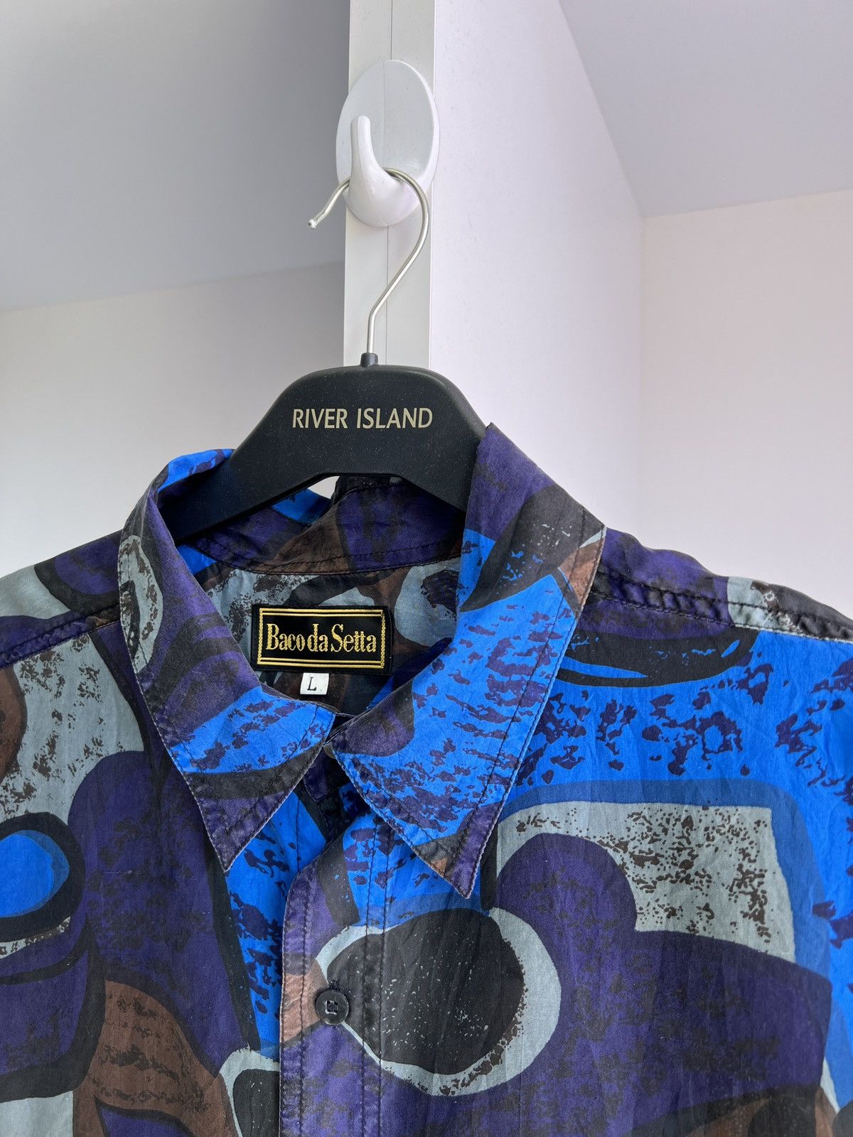 Designer × Vintage Vintage Baco Da Setta Short Sleeve Shirt Size US L / EU 52-54 / 3 - 5 Thumbnail