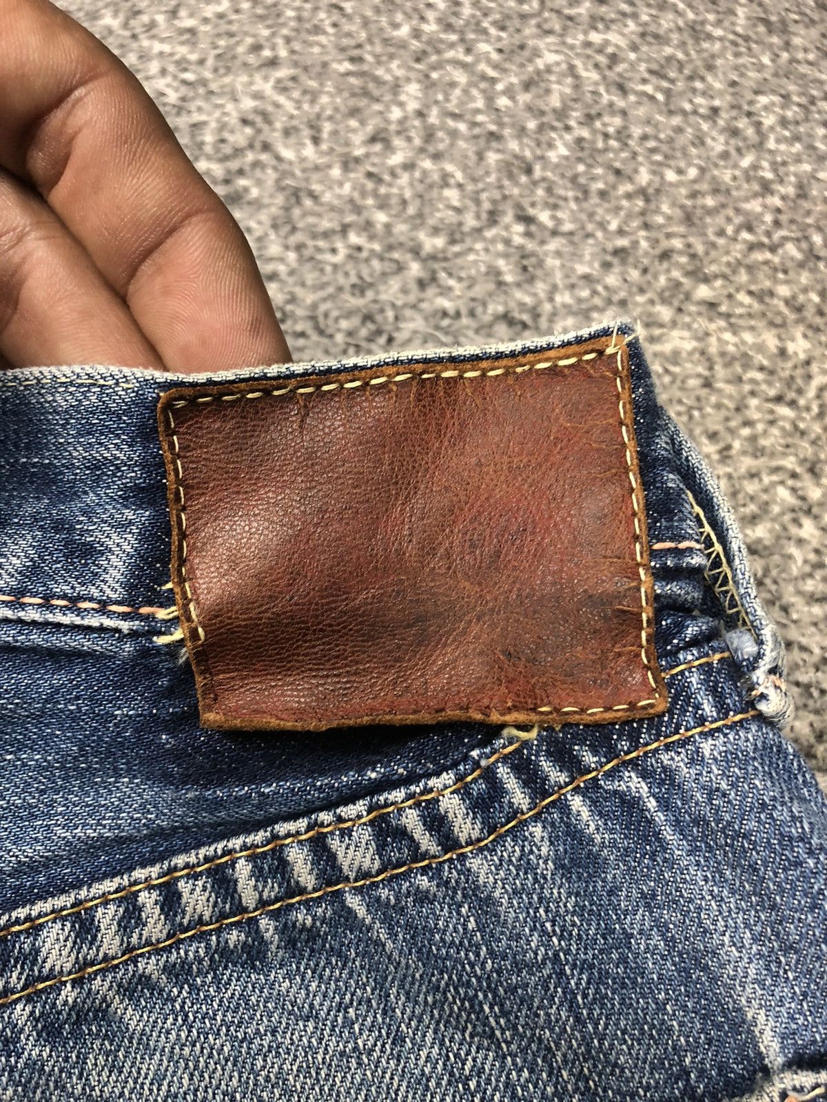 Evisu Vintage Distressed Japanese Brand Fullcount Selvage Jeans Size US 30 / EU 46 - 21 Thumbnail