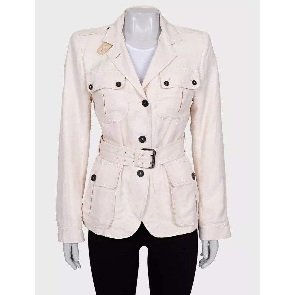Tom Ford Tom Ford White Single-Breasted Jacket – Size FR40 / L Size M / US 6-8 / IT 42-44 - 1 Thumbnail
