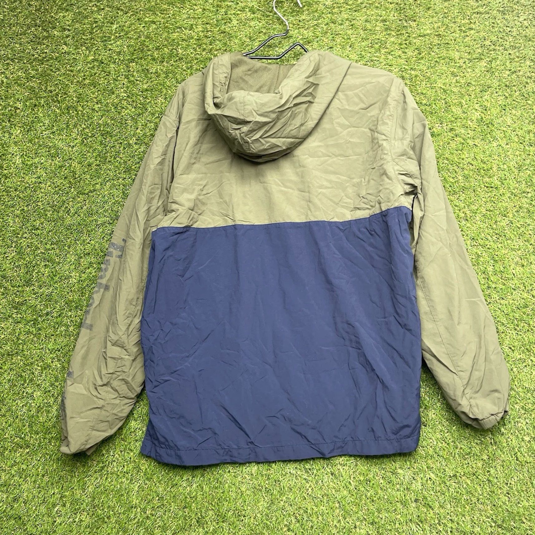 Timberland Timberland Windbreaker Mens Medium Jacket 1/4 Zip Hooded Outdoor Hiking | Timberland Weathergear | Blue | Regular Fit Mens Size US M / EU 48-50 / 2 - 2 Thumbnail