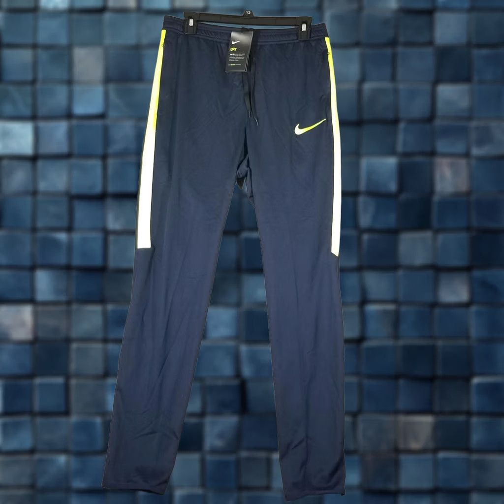 Nike Nike Dri-Fit Soccer Jogger Pants Mens Medium Blue Yellow Athletic 832254-451 Size US 31 - 1 Thumbnail