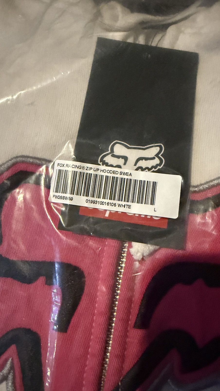 Fox Racing × Supreme Supreme fox racing hooded zipup jacket (PINK) (L) Size US L / EU 52-54 / 3 - 2 Thumbnail