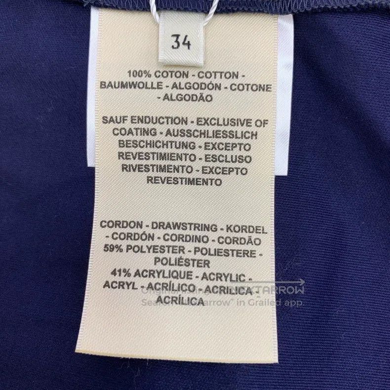 Hermes Hermes Dark Blue Leopard Printed Cotton Hooded Drawstring Size XXS / US 00 / IT 34 - 6 Thumbnail