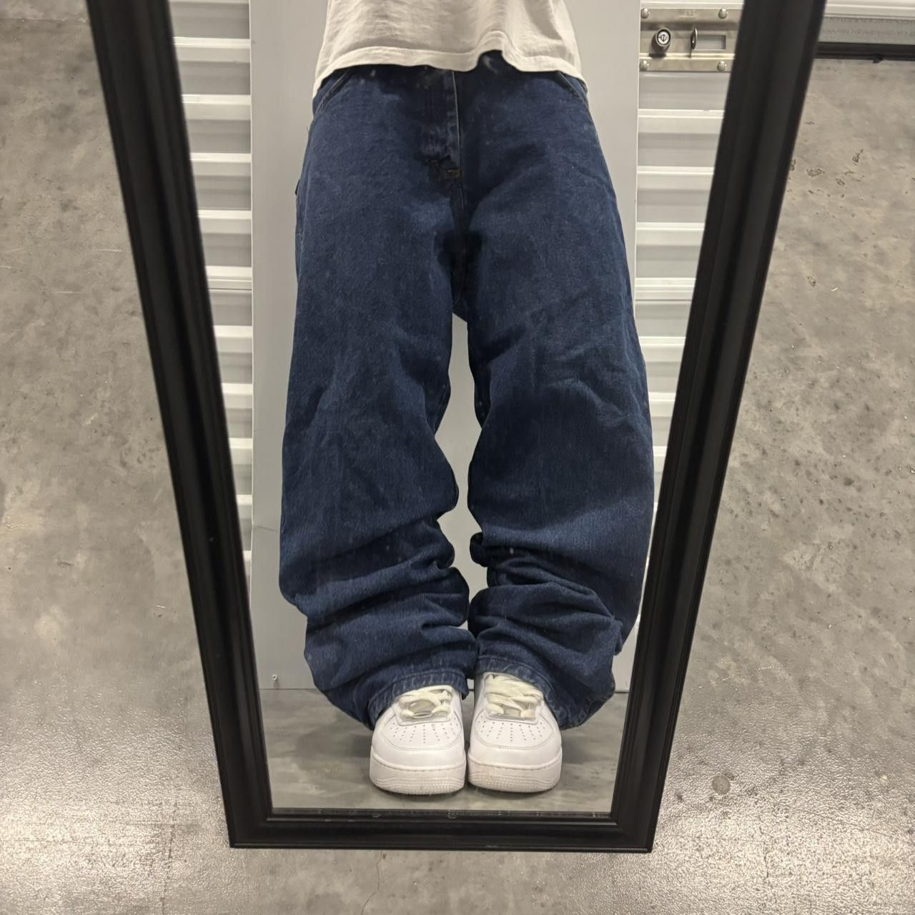 Japanese Brand × Vintage Crazy Vintage Y2K/2000s Dark Blue Wash Essential Denim Jeans! Size US 34 / EU 50 - 1 Thumbnail