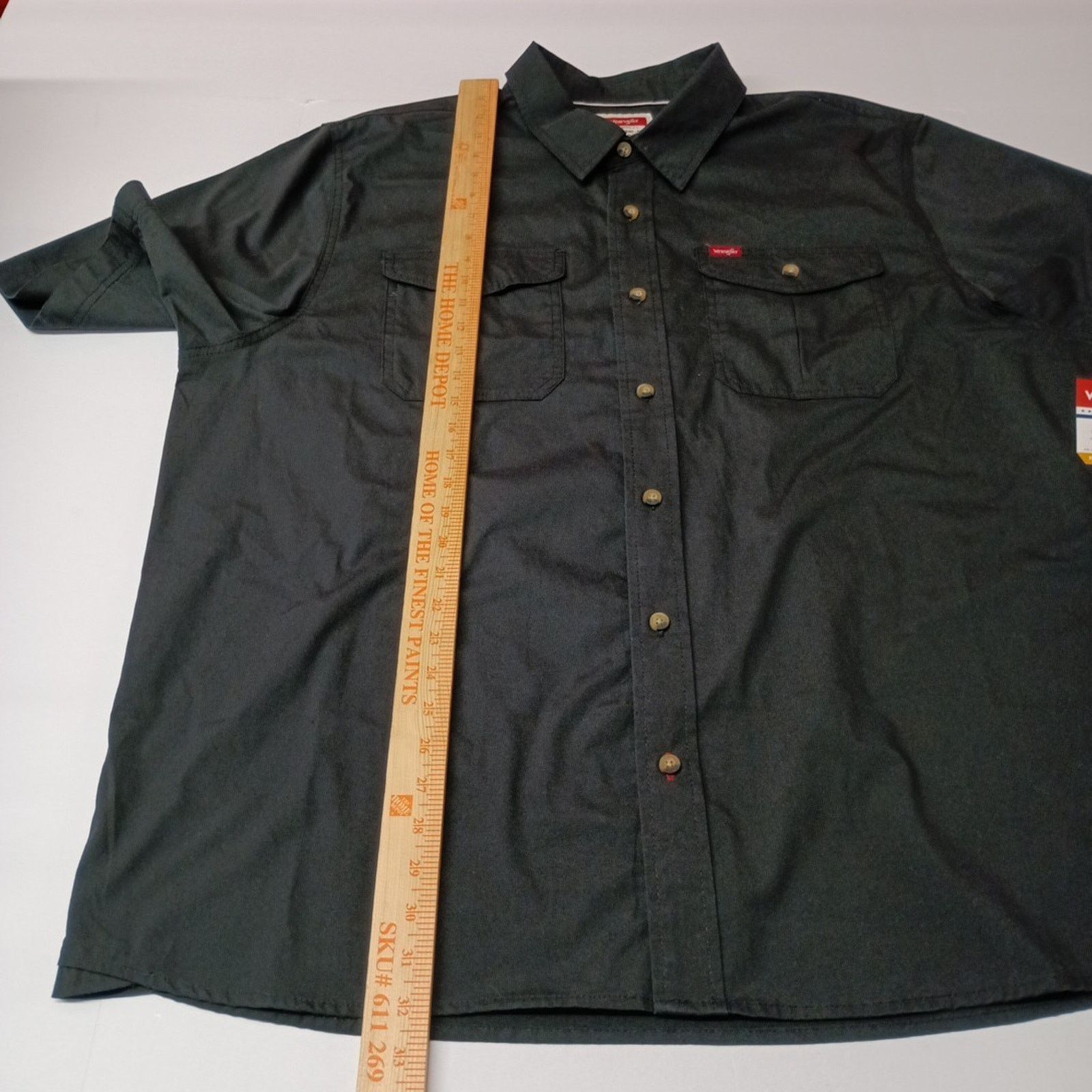 Wrangler Wrangler Men's Relaxed Woven Button Up Shirt Size 2XL Black Size US XXL / EU 58 / 5 - 5 Thumbnail