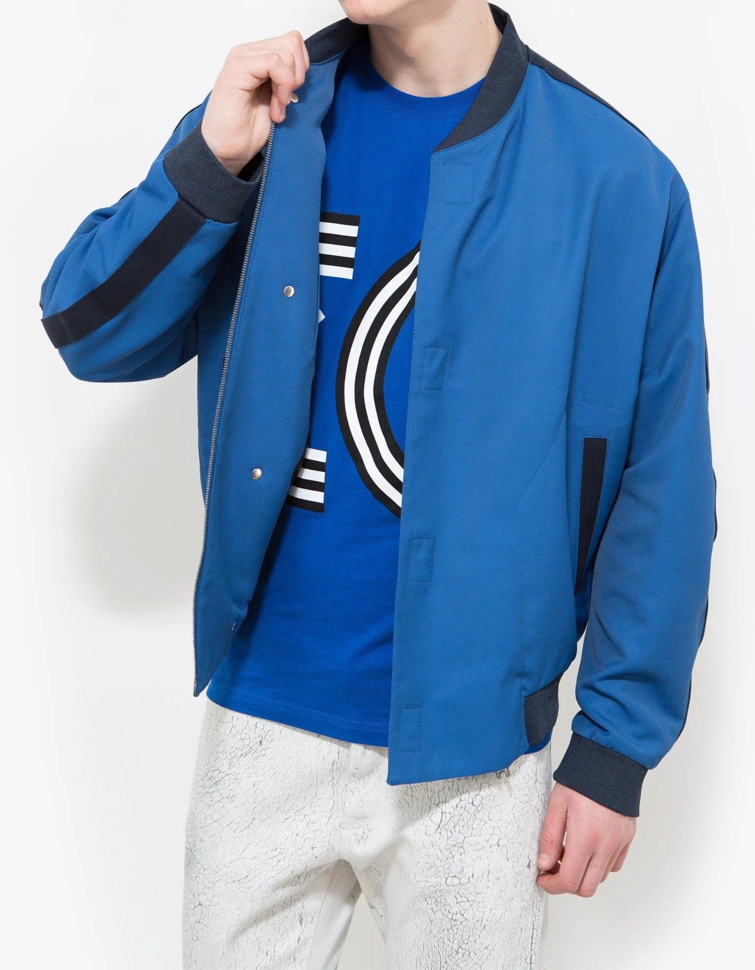 Balenciaga Balenciaga Electric Blue Bomber Jacket Size US S / EU 44-46 / 1 - 2 Thumbnail