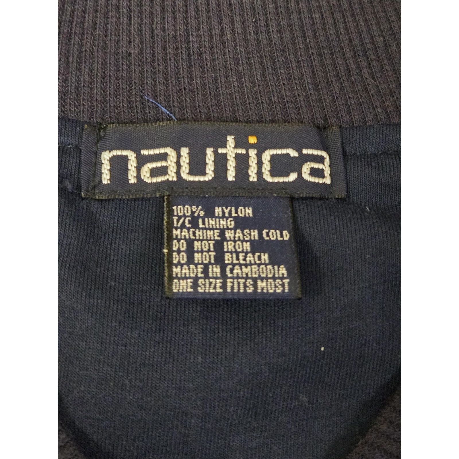 Nautica Nautica Jacket Mens One Size Navy Blue Nylon Windbreaker Full Zip Spell Out Logo Navy Blue Windbreaker Nautica Logo Size US M / EU 48-50 / 2 - 5 Thumbnail