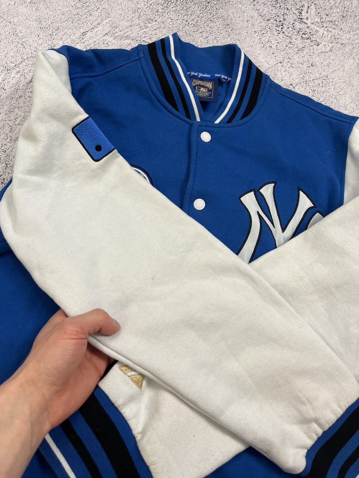 MLB × Majestic × New York Yankees Majestic New York Yankes Bomber Jacket Varsity MLB Rare Hype Size US L / EU 52-54 / 3 - 12 Thumbnail