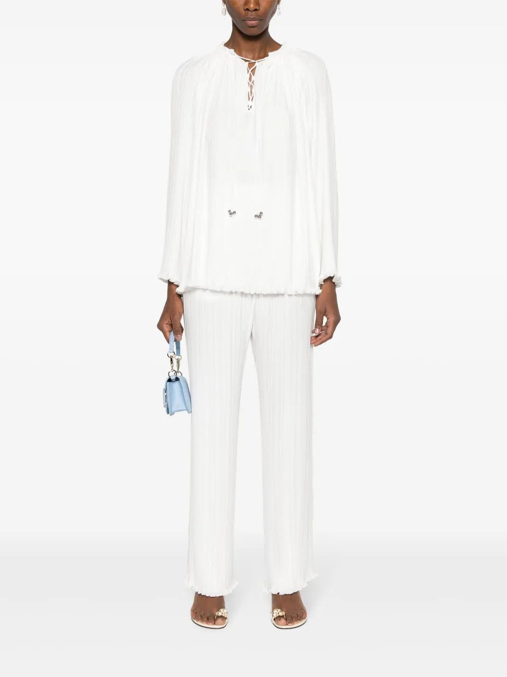 Lanvin o1y0326 Blouse in White Size M / US 6-8 / IT 42-44 - 2 Thumbnail