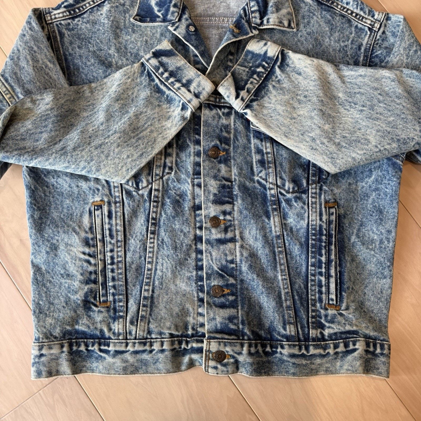 Levi's × Vintage Vintage Levis Denim Jacket M Blue 80s Acid Wash Made in USA Size US M / EU 48-50 / 2 - 6 Thumbnail
