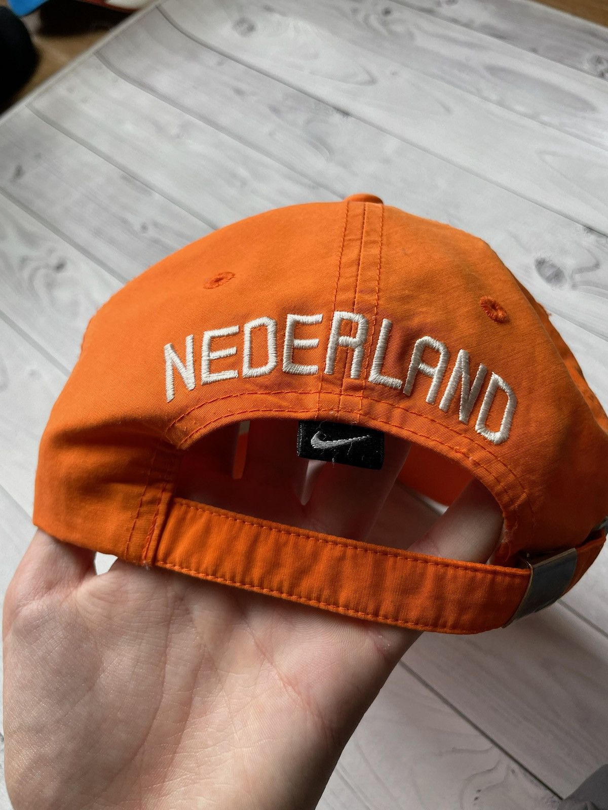 Vintage Vintage Nike Nederland Holland soccer cap logo orange Size ONE SIZE - 5 Thumbnail