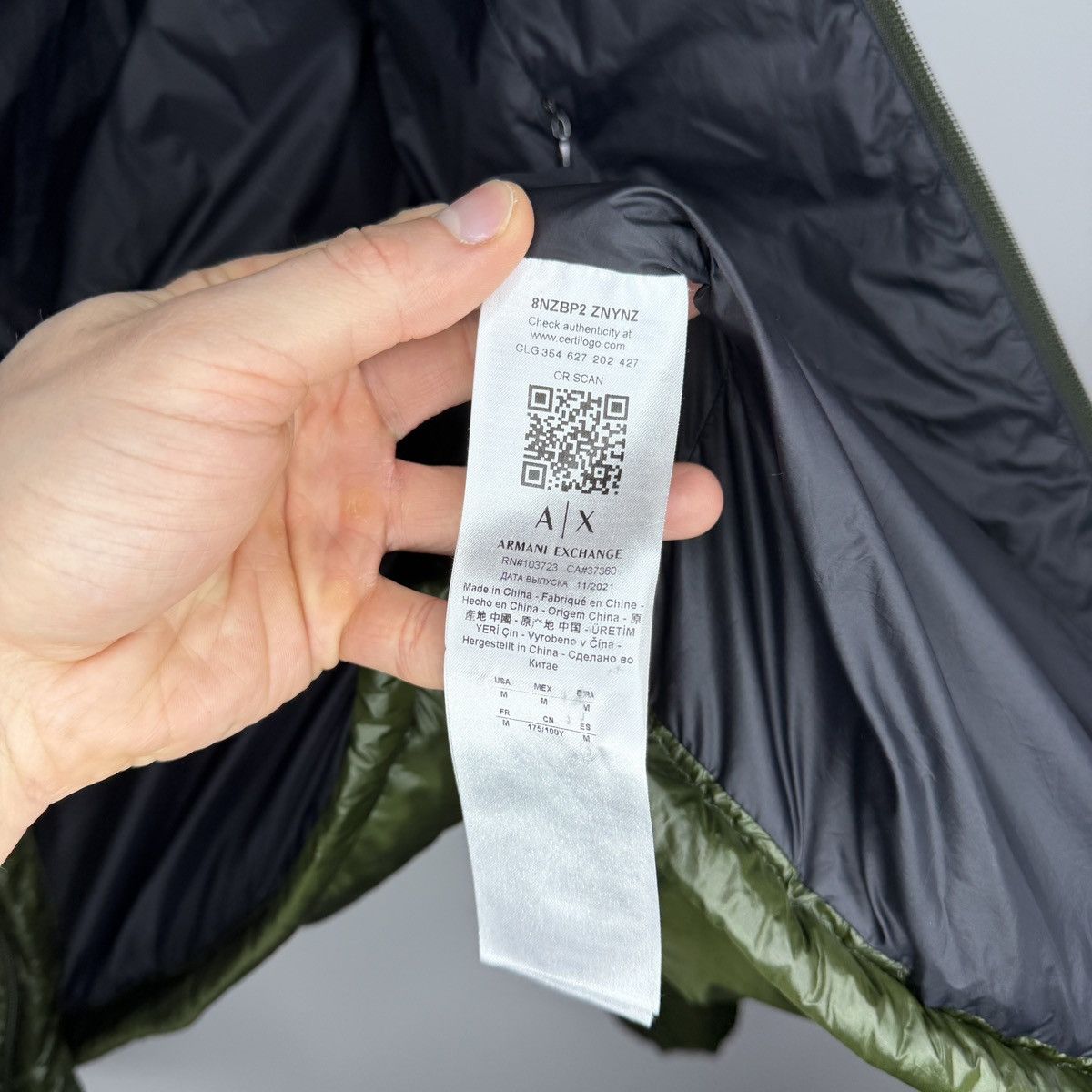 Emporio Armani Armani Icon Period Puffer Down Green Jacket Size US M / EU 48-50 / 2 - 13 Thumbnail