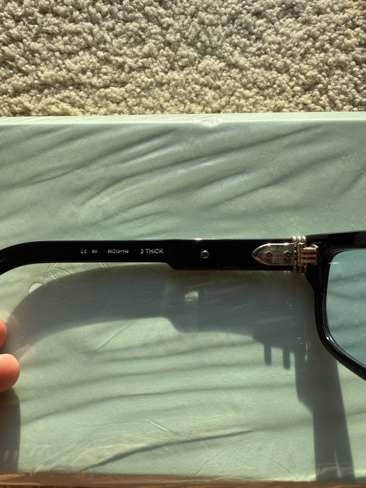 Chrome Hearts Chrome Hearts 2 THICK Black Eyeglasses – Sterling Silver Size ONE SIZE - 8 Thumbnail