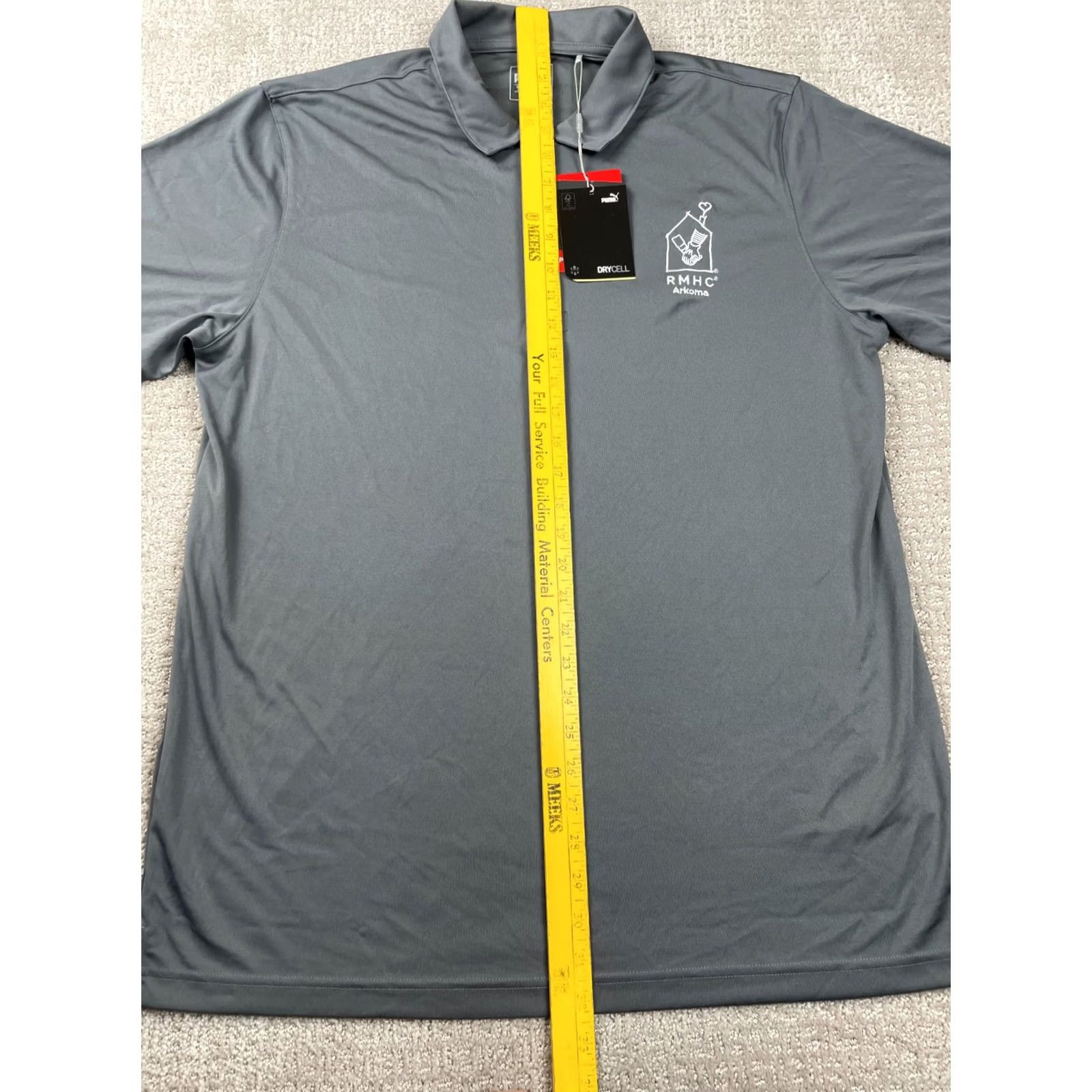 Puma PUMA Golf Polo Shirt Mens L Gray Drycell Relaxed Performance Fit Shirt Short Sleeve Polo Logo Blend Fabric Sports So​lid Color-Gray Size US L / EU 52-54 / 3 - 2 Thumbnail