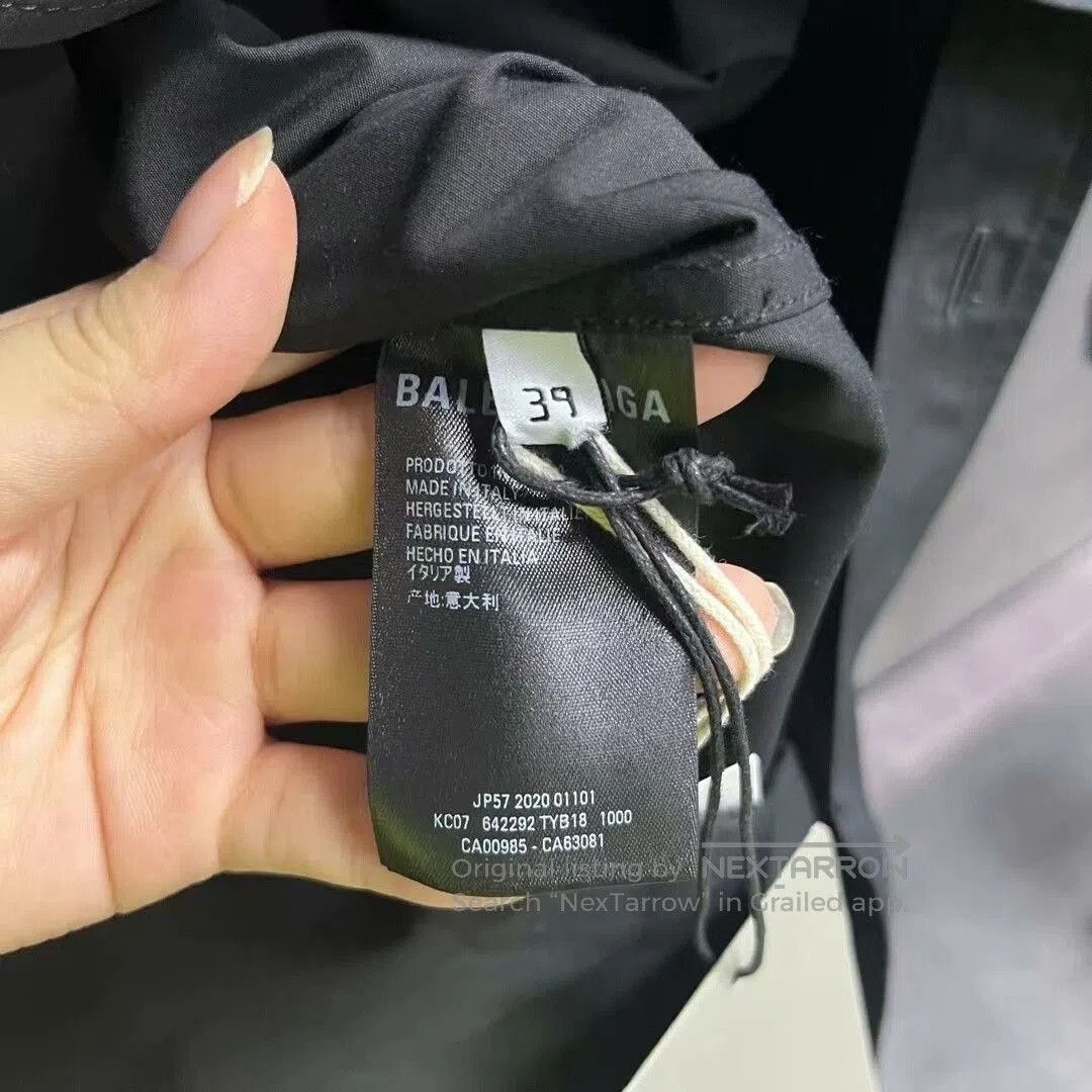 Balenciaga Balenciaga Black Letter Print Short Sleeve Shirt. Size US XS / EU 42 / 0 - 3 Thumbnail