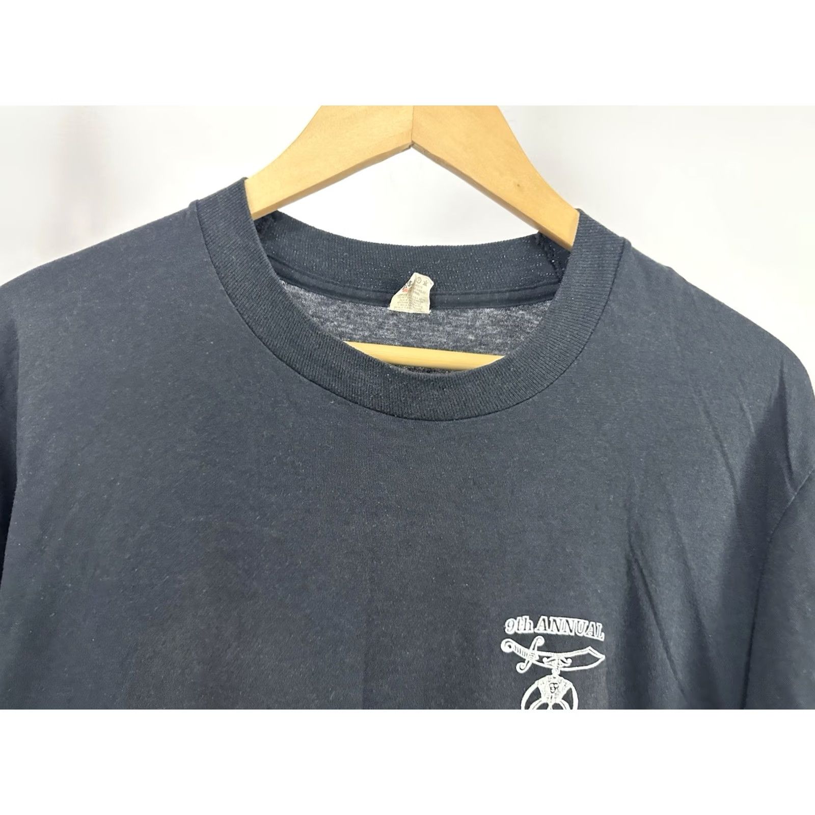 Vintage VTG 80s Sparta Shrine Car Show Paper Thin Worn Burnout T-Shirt XL Black Mens Shirt Nike? Size US XL / EU 56 / 4 - 6 Thumbnail
