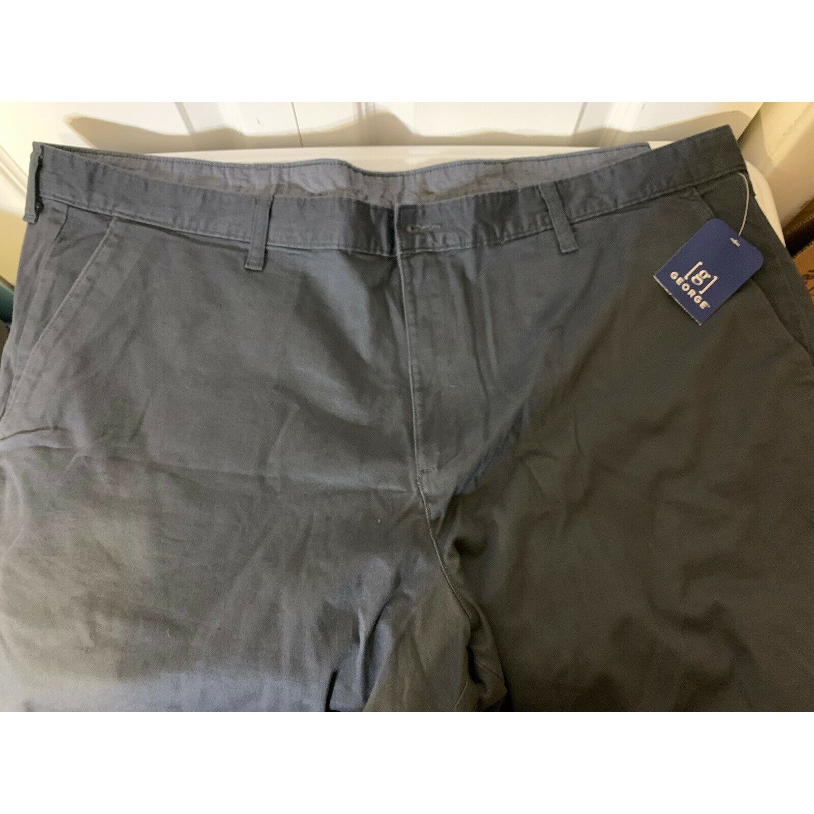 George New George Men's Sz 46 Casual Flat Front Shorts Greystone 9 Size US 44 / EU 60 - 4 Thumbnail