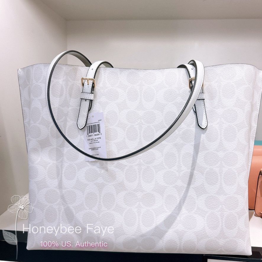 Coach Mollie Tote Bag In Signature Canvas #1665 Size ONE SIZE - 2 Thumbnail