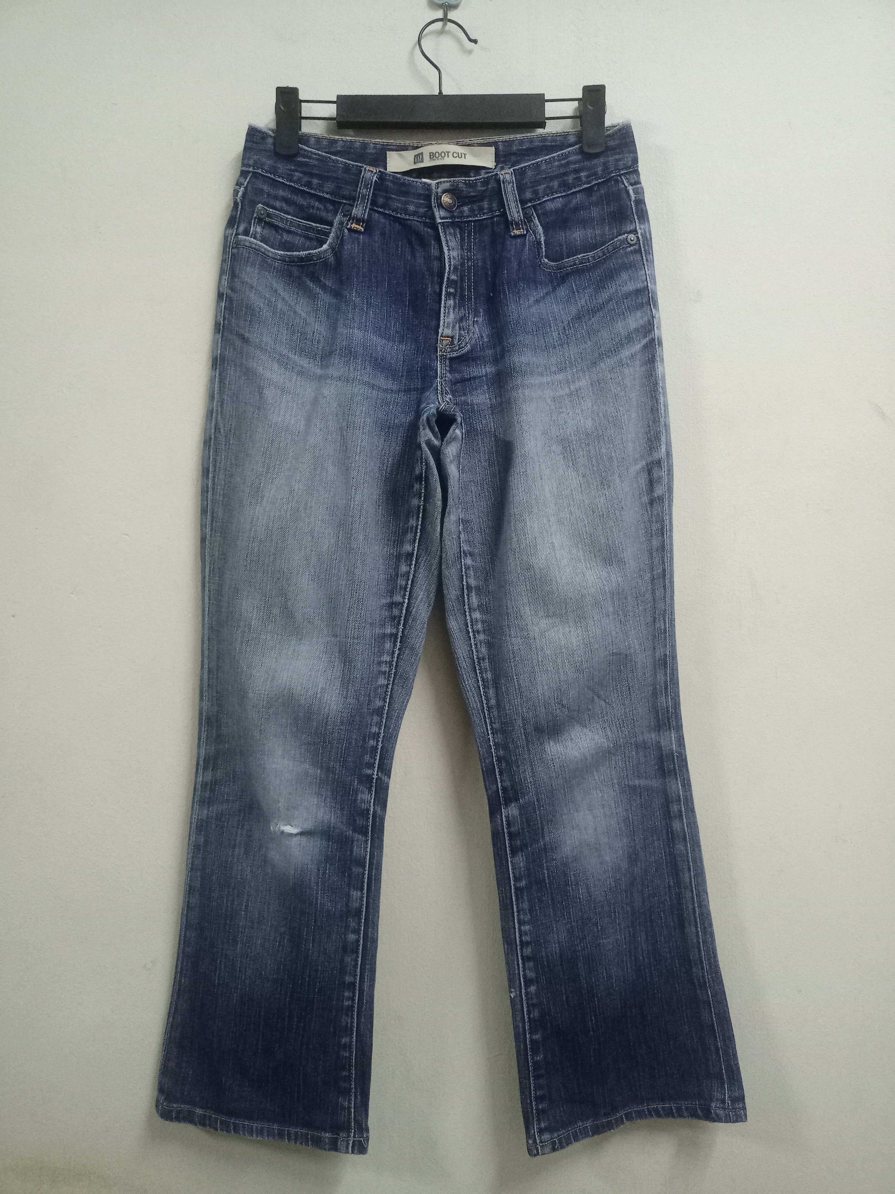 Gap SALES 🔥 Vintage GAP Bootcut Blue Wash Distress Flare Jeans Size 27" / US 4 / IT 40 - 1 Thumbnail