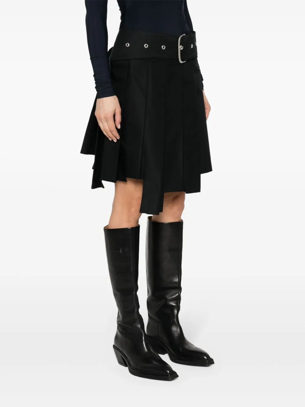 Off-White o1y1225 Mini Skirt in Black Size 26" / US 2 / IT 38 - 3 Thumbnail