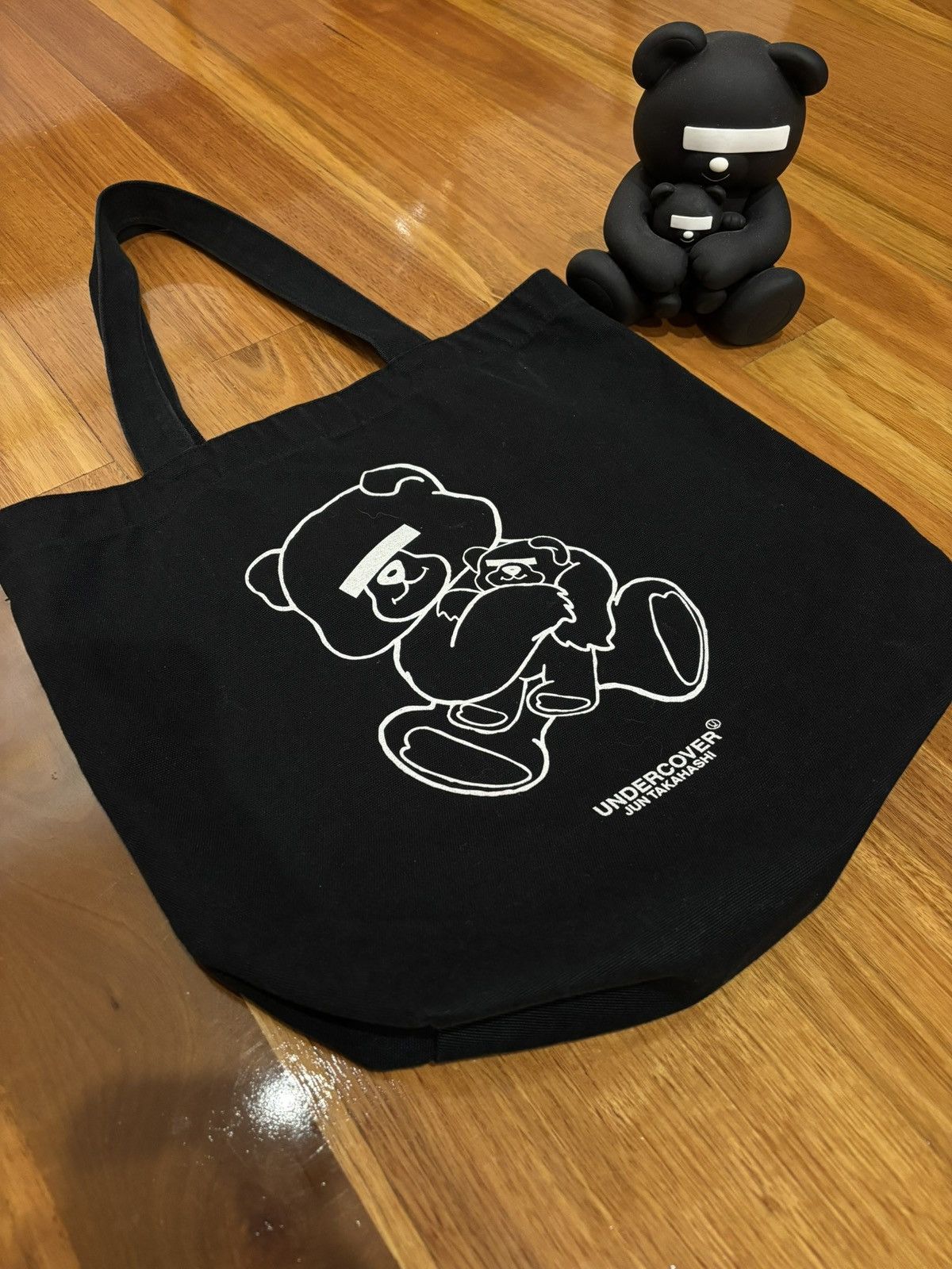 Undercover Undercover Jun Takahashi Bear GuruGuru Swirl Tote Bag Size ONE SIZE - 3 Thumbnail