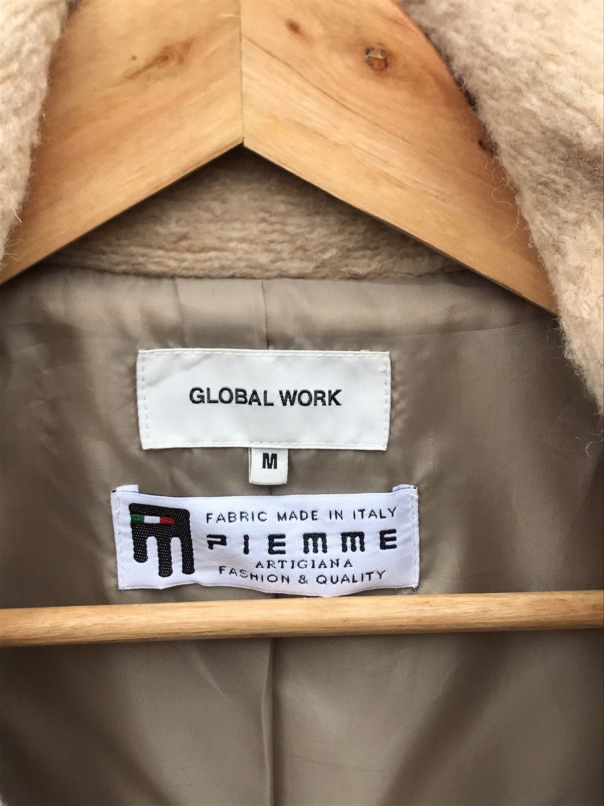 Global Work × Japanese Brand 💥Nice Design Global Work WaterFall Collar Wool Coat Jacket Size M / US 6-8 / IT 42-44 - 9 Thumbnail