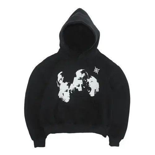 image of Vintage Gothic Harajuku Printed Hoodie Sweatshirt Y2K in Black, Men's (Size Large)
