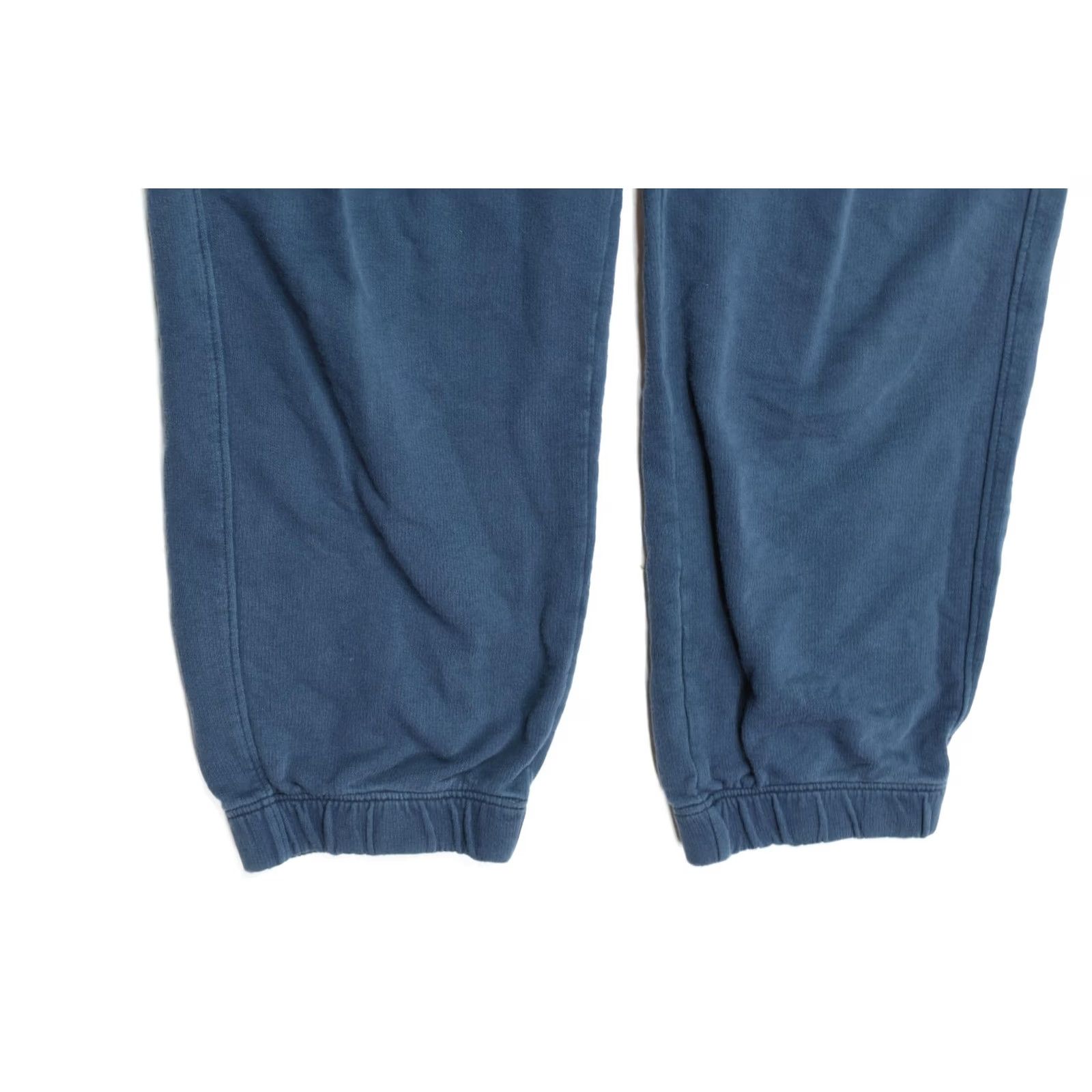 Vintage American Giant Sweatpants Womens Small Blue Cropped Draw-On Regular Pants Simple Solid USA Logo Pockets Casual Mens? Size 28" / US 6 / IT 42 - 4 Thumbnail