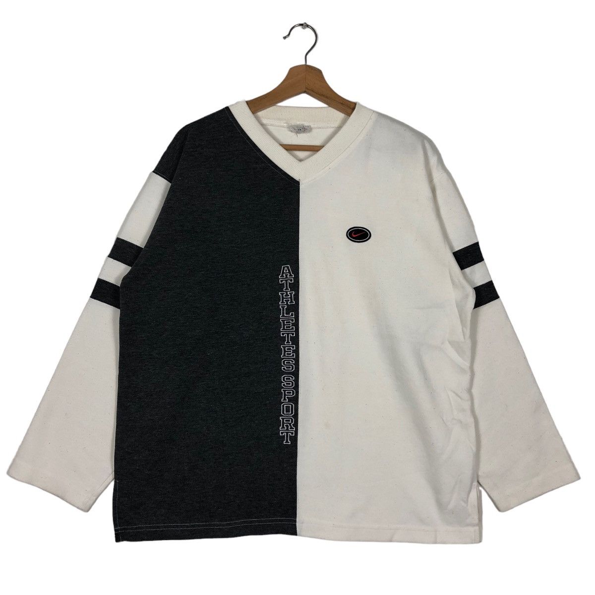 Nike 🔥90’s Vintage Nike Centre Sweatshirt Big Logo Swoosh Size US M / EU 48-50 / 2 - 2 Thumbnail
