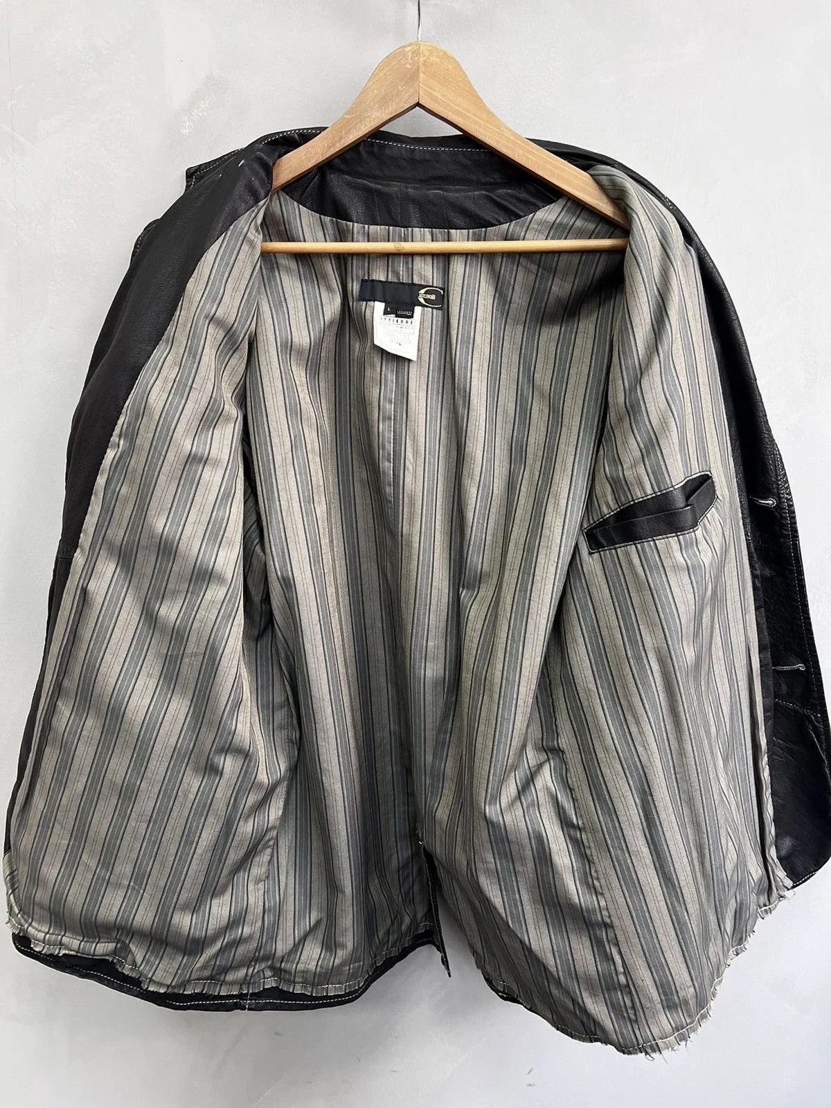 Roberto Cavalli Stitching Roberto Cavalli leather avant garde jacket blazer Size US L / EU 52-54 / 3 - 11 Thumbnail