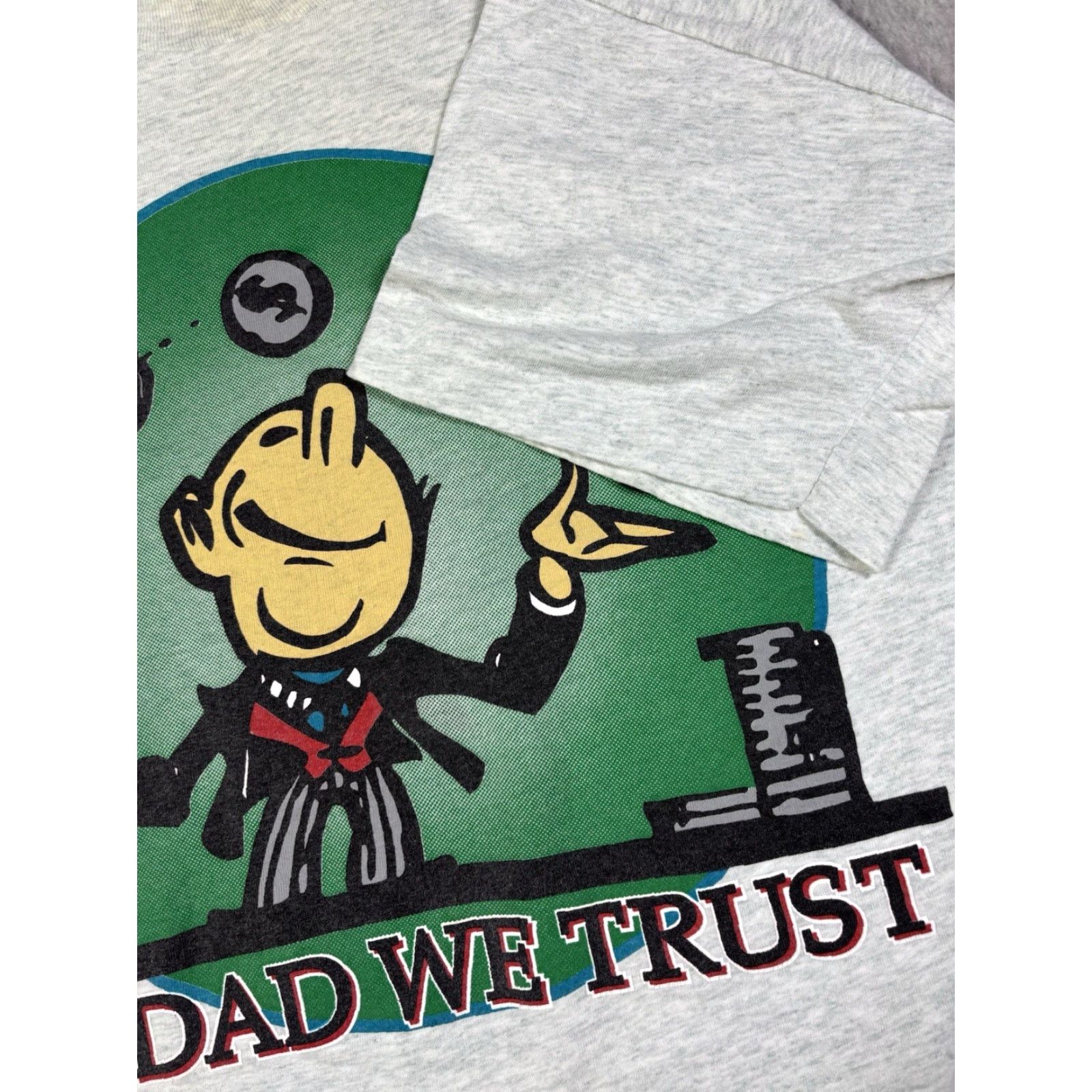 Fruit Of The Loom VINTAGE Funny 90s Dad tee Shirt Men's L Gray Fruit of the Loom Crew Neck Cotton Graphic Print Short Sleeve Size US L / EU 52-54 / 3 - 3 Thumbnail