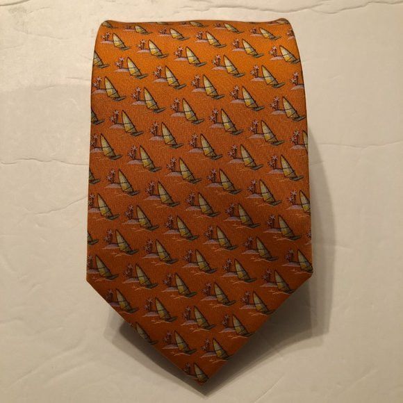 Salvatore Ferragamo SALVATORE FERRAGAMO MEN'S NEW 100%SILK TIE WIDTH: 3 1/2" Size ONE SIZE - 2 Thumbnail