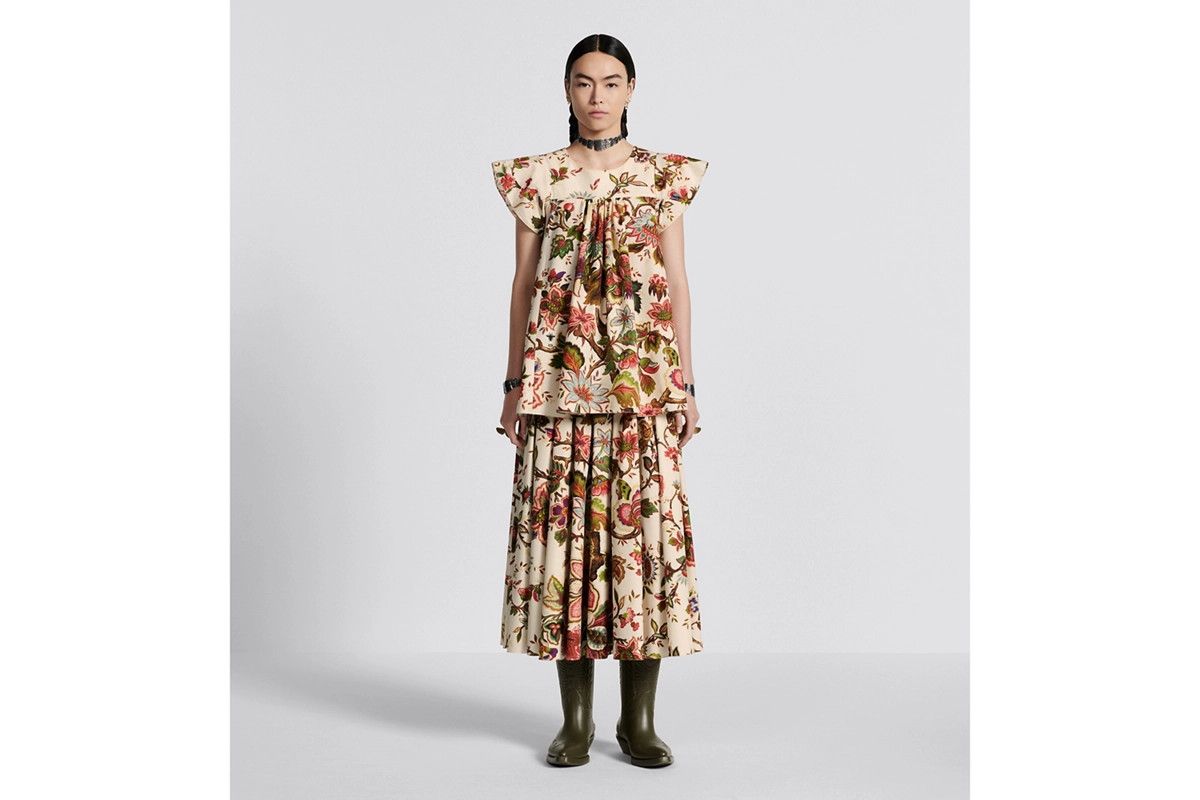 Dior o1bcso1str0225 Mid Length Pleated Skirt in Multicolor Size 26" / US 2 / IT 38 - 4 Thumbnail