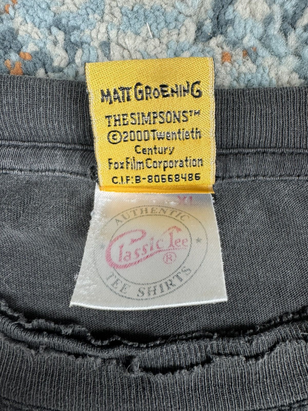 Vintage Vintage 90s The Simpsons agents graphic tee distressed faded Size US XL / EU 56 / 4 - 9 Thumbnail