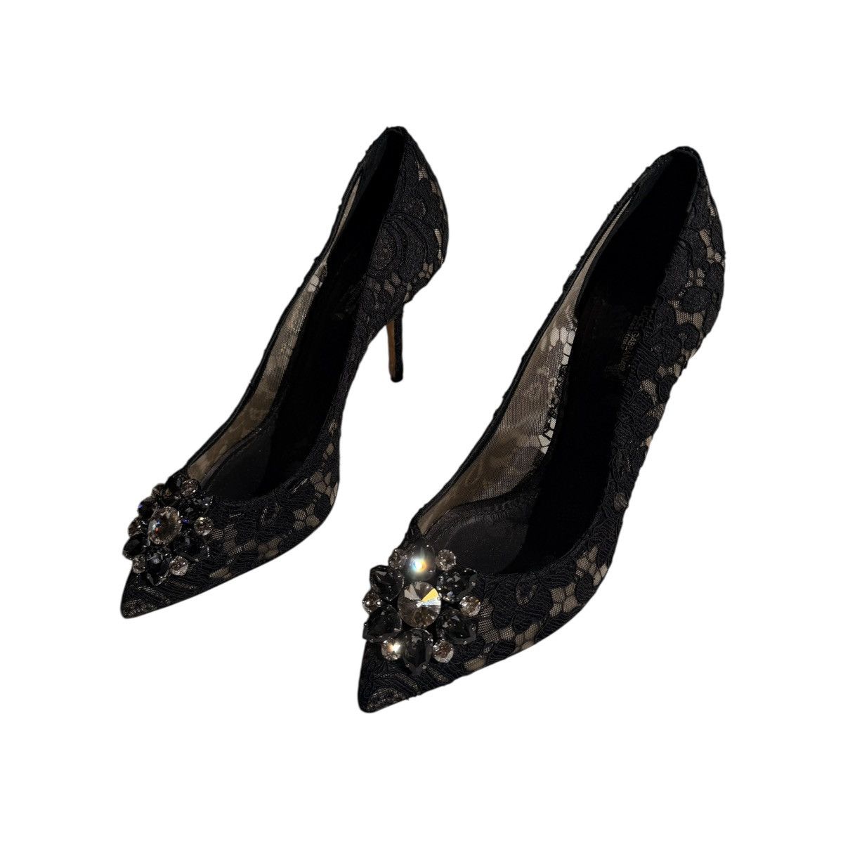 Dolce & Gabbana Taormina lace crystal pumps Size US 10.5 / IT 40.5 - 2 Thumbnail